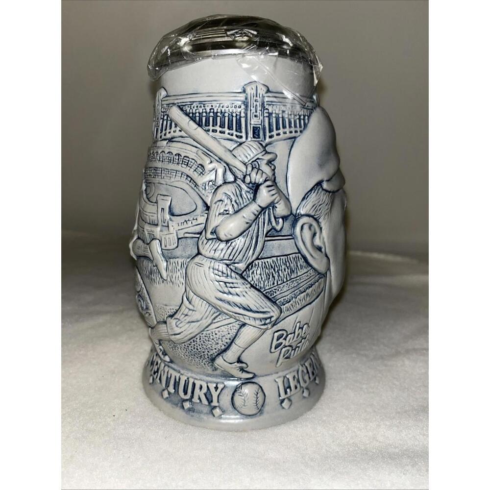 Pristine 1999 Babe Ruth Legend of the Century Collectors Lidded Beer Stein COA - Picture 6 of 14